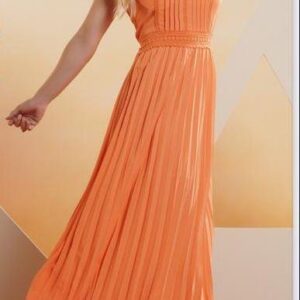 Vestido longo no crepe